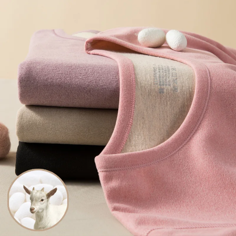 Velvet Thick Warm Long John Women Winter Clothes Wool Thermal Underwear for Men Plus Size Thermal Set Female Second Skin Suit