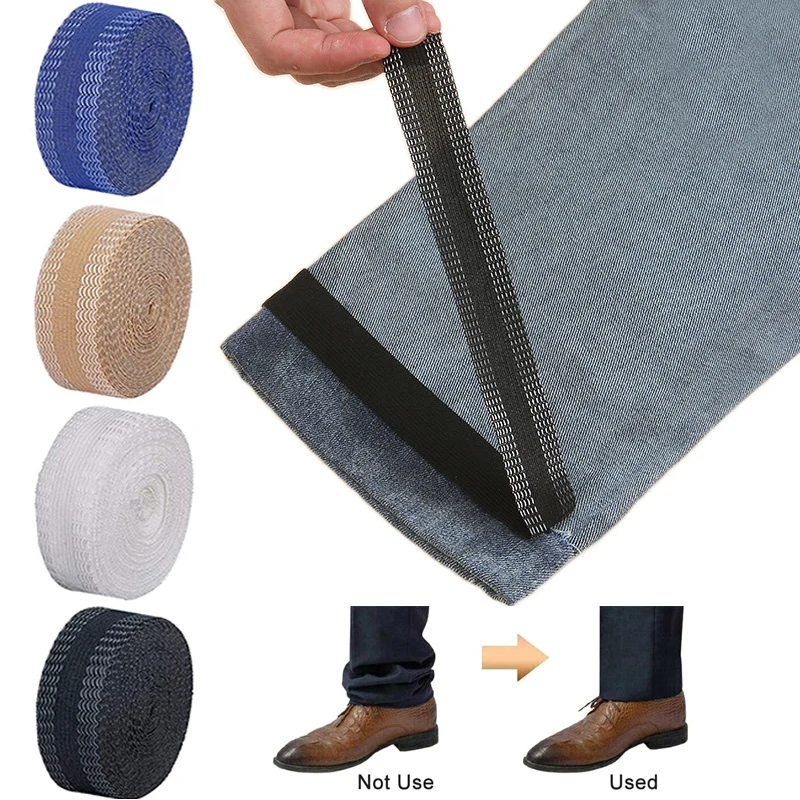 Iron-on Pants Edge Shorten Self-Adhesive Pants Past Iron-on Hem Tape Fabric  Tape for Suit Pants Jeans DIY Sewing Fabric - AliExpress