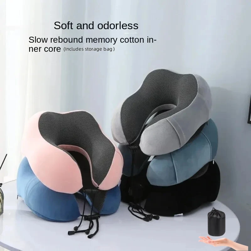 U Shaped Memory Foam Neck Pillows Soft Travel Pillow Massage Neck Pillow Sleeping Airplane Pillow Cervical Healthcare Bedding