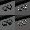 2/8pcs Classic Stainless Steel Hoop Earrings for Men Women Small Circle Ball Anti-allergic Ear Buckle Punk Rock Hip Hop Jewelry 1