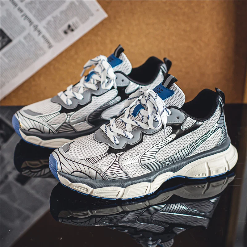 

Retro Men Sneakers 2023 New Designer Casual Sports Shoes Men Original Sneakers Mesh Breathable Tenis Masculino Zapatillas Hombre