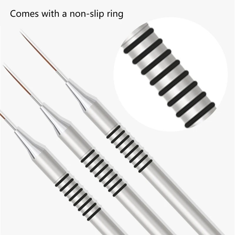 Reusable Gel Liner Nail Art Brushes Drawing UltraThin Lines Striper Painting Pen Beauty Makeup Manicure Tool Gel Brushes 5