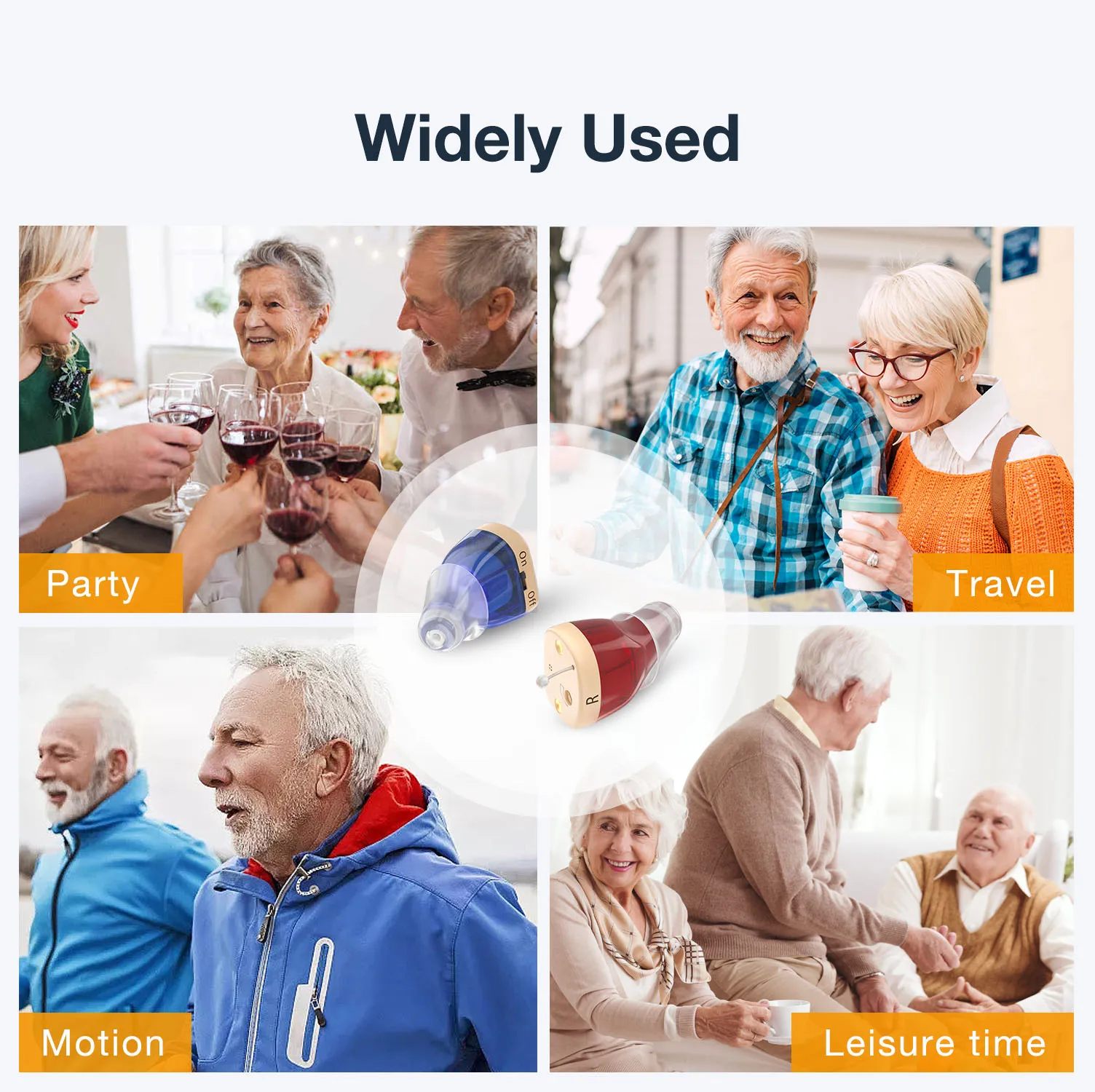 4 Channels Rechargeable Hearing Amplifier to Aid and Assist Hearing Premium Comfort Design and Nearly Invisible for Seniors Adul 6