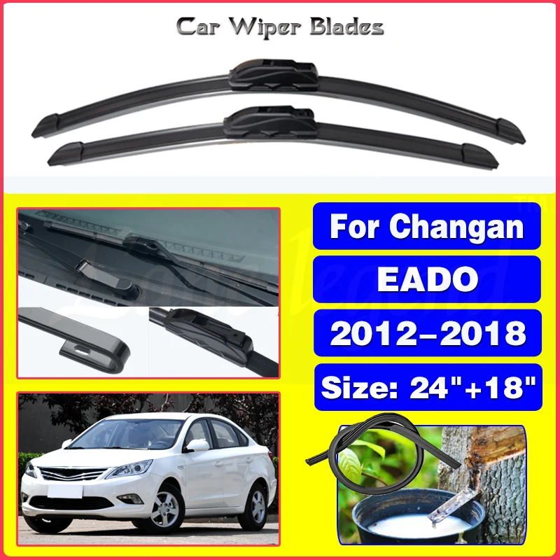 

Car Wiper For Changan EADO 2012-2018 Front Window Washer Windscreen Windshield Wipers Blades Accessories 2015 2016 2017 24"+18"