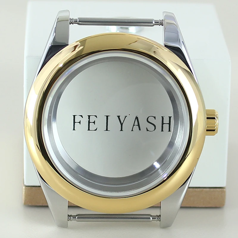 High-Quality 36mm/39mm Steel Watch Case with Sapphire Glass Bracelet