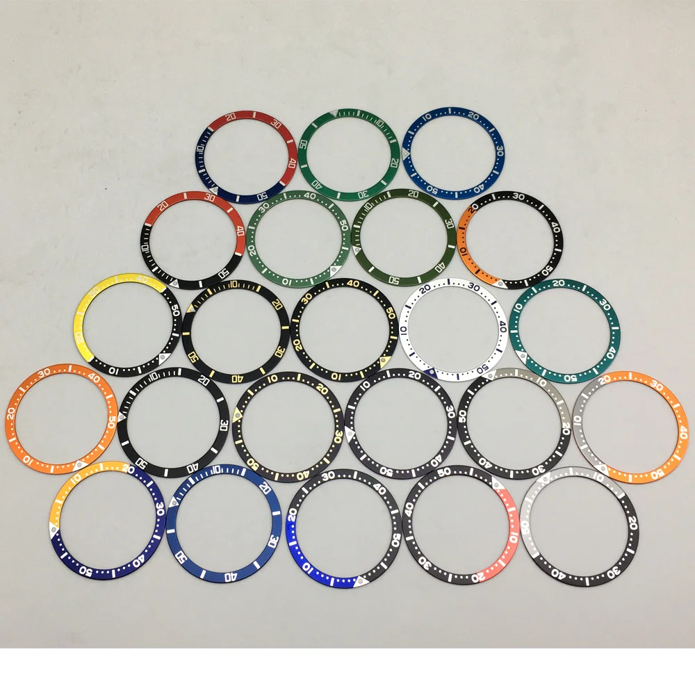 

38mm Watch Bezel Ring Watch Accessories SK007 Aluminum Ring New Two-tone Ring Mouth Watch Bezels Parts Men Watch Accessories