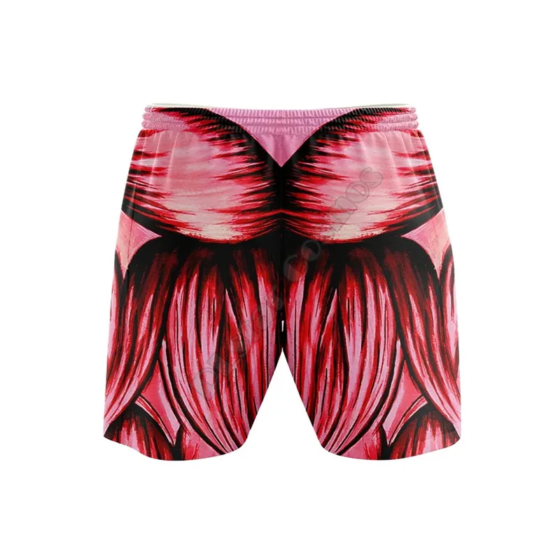 Anime Colossal Titan Beach Shorts 3D Printed Shorts Summer Casual Men's Shorts Loose Quick Drying shorts Cosplay Clothes