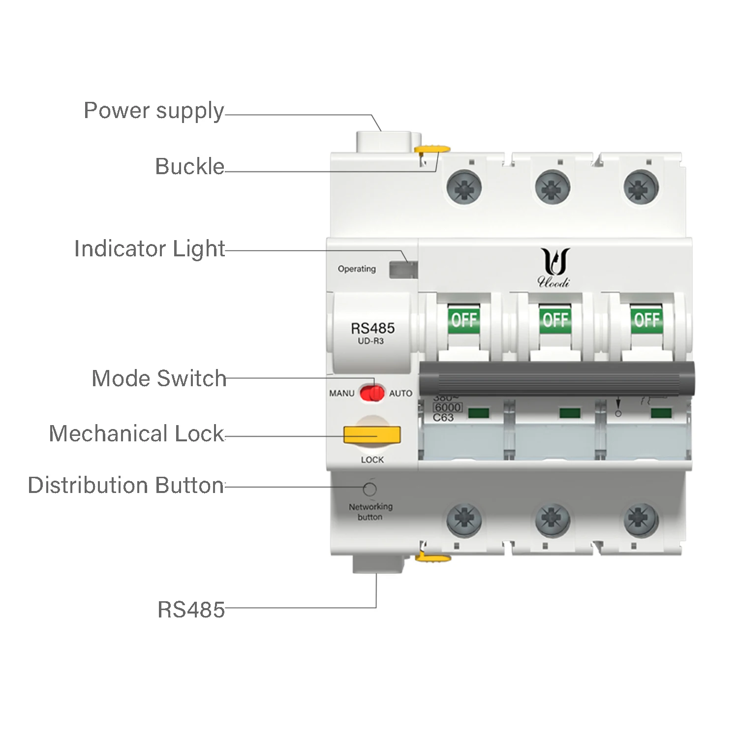 

Tuya WiFi Zigbee Smart Circuit Breaker, MCB, Remote Control, Short Circuit Protection, Timed 2P, 16A, 25A, 32A, 40A, 63A