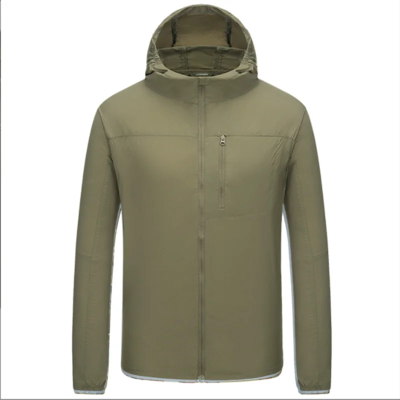 Summer Tactical Hooded Skin Shirt Outdoor Back Reflective Strip Fitness Fishing Hunting Sun Protection Military Camo Windbreaker