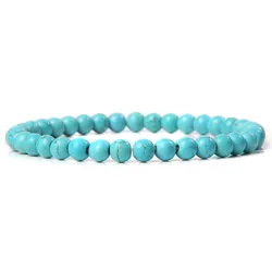2024 Handmade Healing Energy Turquoise Stone Charm Bracelet - Bohemian Blue and Green Jewelry Gift - Ablout 19cm (Type 1)