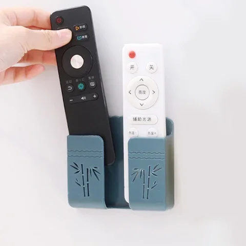 

Punch Free Wall Mounted Organizer Storage Box ABS Remote Control Mounted Mobile Phone Plug Wall Holder 99x85x25mm