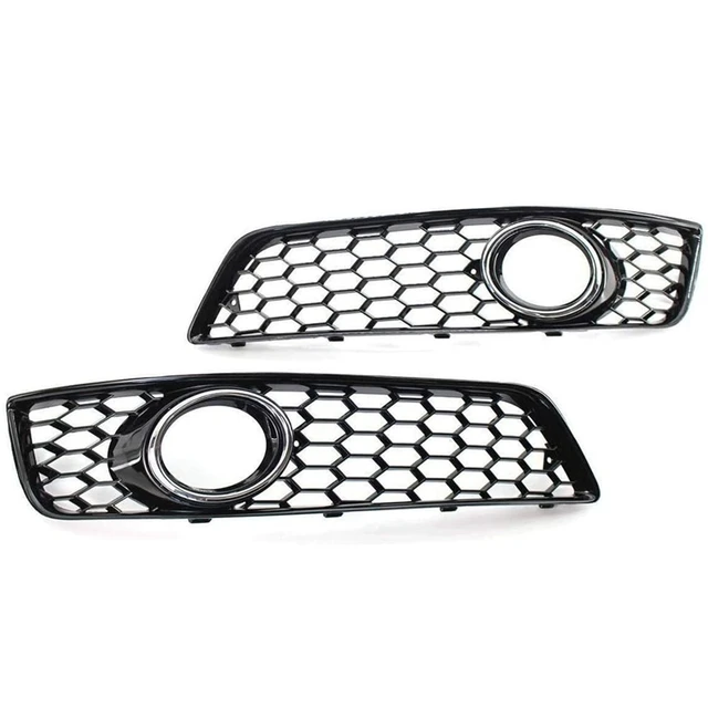 2xCar Front Fog Light Cover Honeycomb Grille Grill Left Right side for 2009-2012  Audi A3 8P fog light cover Easy installation - AliExpress