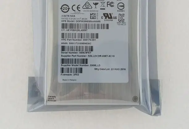 For 804170 001 3 84TB 2 5 inch 12GB SAS server Solid state drive 3 84T
