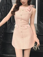 Ele  Knot oulder Bared Vest Dr Small Size Luxury High Design Sensation  Sle Ladylike  Dr - Image 4