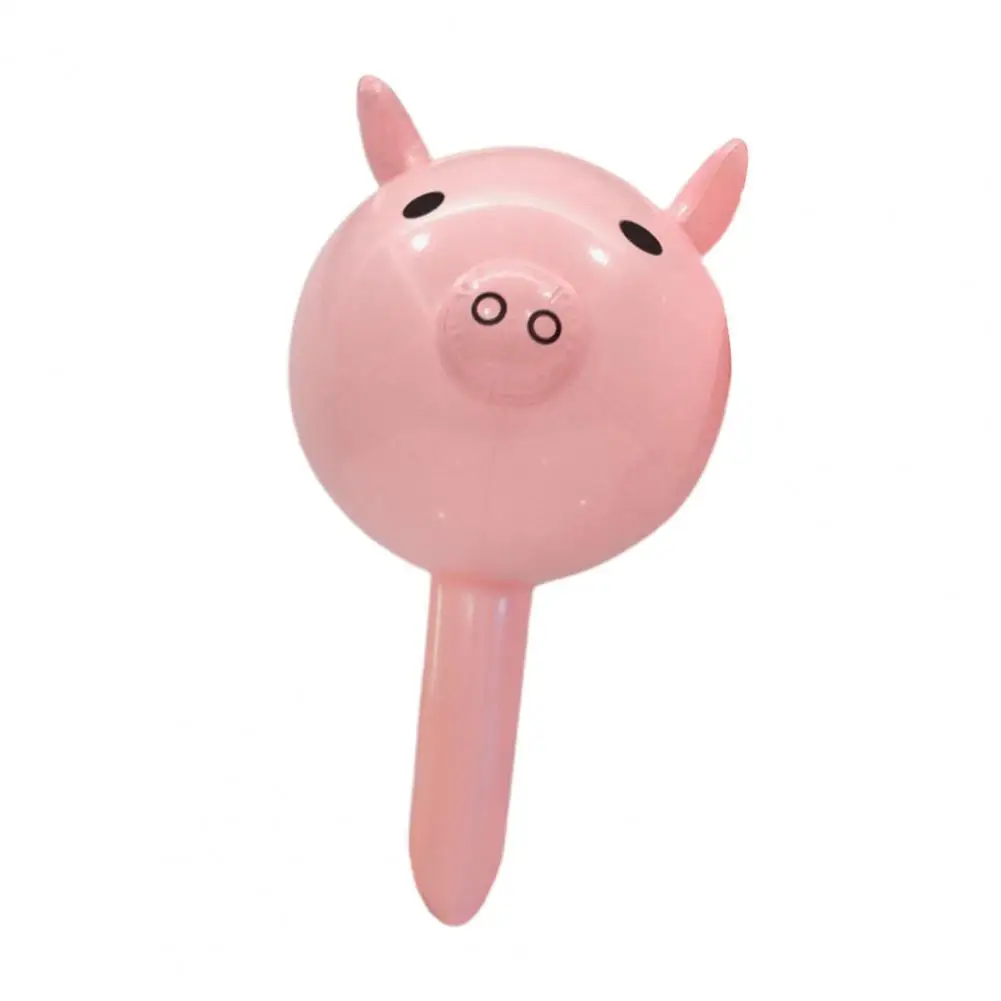 

Inflatable Pig Head Fashion Eye-Catching Adorable Animal Design Inflatable Stick Birthday Gift