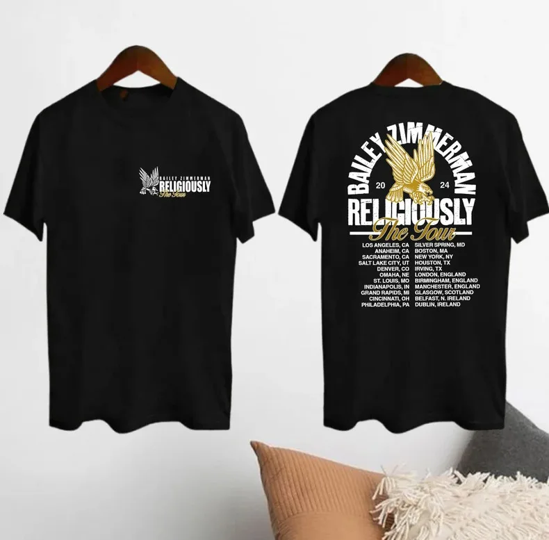 

Bailey' Zimmerman' Fan Shirt, Bailey' Zimmerman' Religiously Tour 2024 T-Shirt