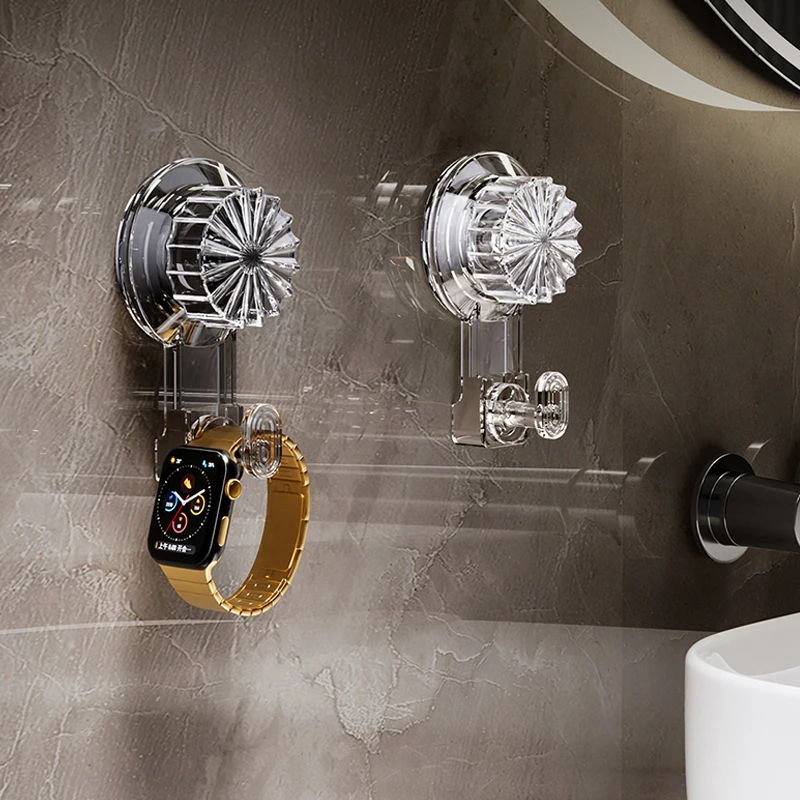 2PCS New Suction Cup Hooks Strong Wall Sucker Vacuum Non-punching Traceless Hooks High Quality Kitchen Bathroom Wall Hook