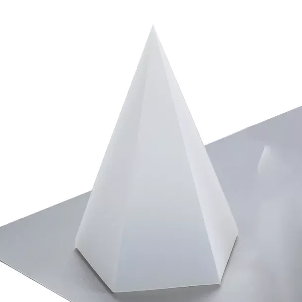 Nová ručne vyrobená forma na sviečky v tvare diamantu, kužeľ, číra silikónová forma na výrobu sviečok, opakovane použiteľná forma na výrobu voňavých sviečok na čajové sviečky