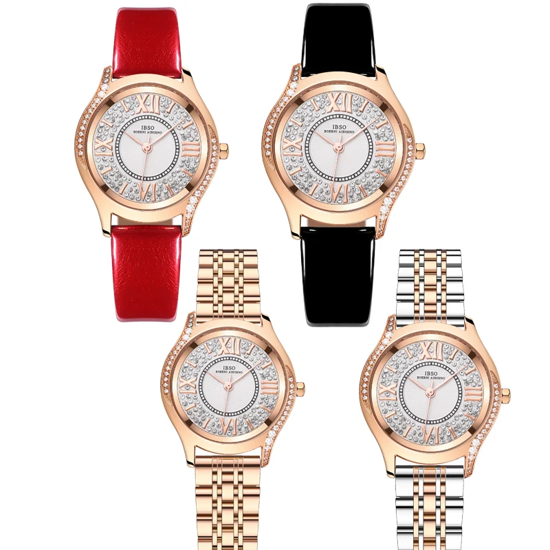 Luxury Brand Women Wristwatch Leather Starry Dial Elegant Golden Female Diving Hand Clock Waterproof Stainless Steel Lady Watch