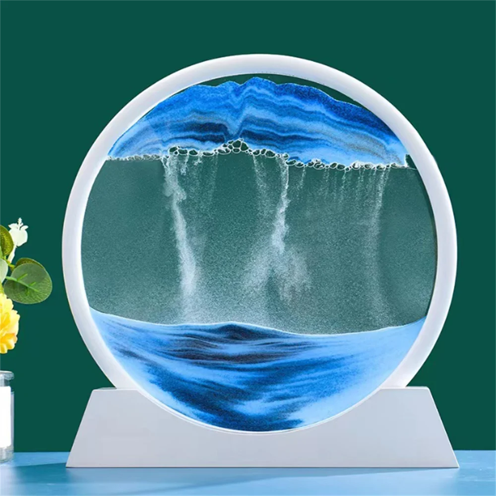 Tanio Ruchome malowanie piasku 3D dynamiczne Quicksand płynne ozdoby klepsydry sklep