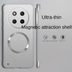Ultra Thin Magnetic Matte Case with Slim Bezels and Camera Protection for Magic 5Pro (Silver)