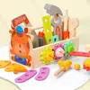 Children's Wooden Toolbox Montessori Educational Toys Nuts Screws Simulated Carpenter Assembly Repair Tools Creative Play Set 6