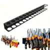Screwdrivers Plier Wall Rack 14 Holes Tool Storage Display Hanger Wall Mounted Hardware Tool Hammer Wrench Rail Organizer Holder 2