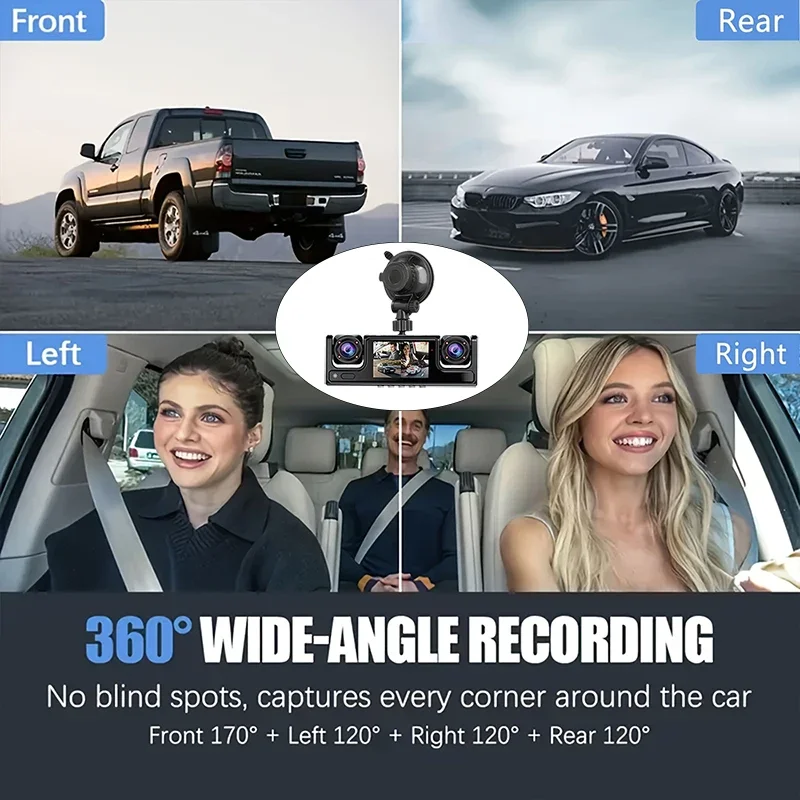 NEW Car DVR 4 Channels Dash Cam for Car Camera NEW 1080P HD Video Recorder Rear View Camera Night Vision Car Accessories