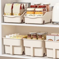 Kitchen Sundries Storage Case With Wheels Seasoning Bottle Jar Storage Container Kitchen Closet Organizer 1