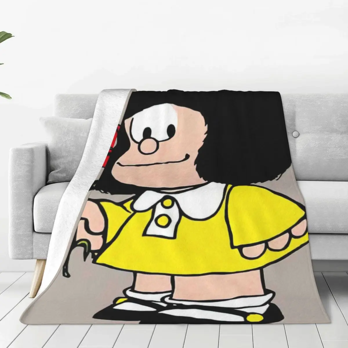 

Mafalda Flannel Fleece Blanket For Kids Teens Adults Soft Cozy Warm Fuzzy