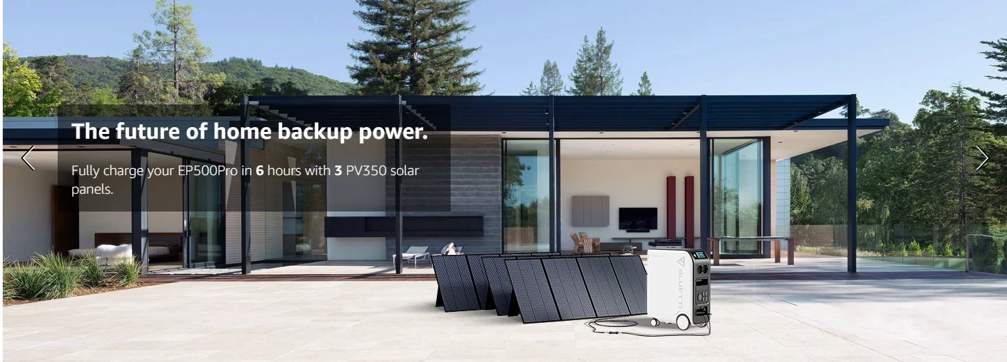 BLUETTI EP500 Pro Solar Power Station 3000W 5100Wh