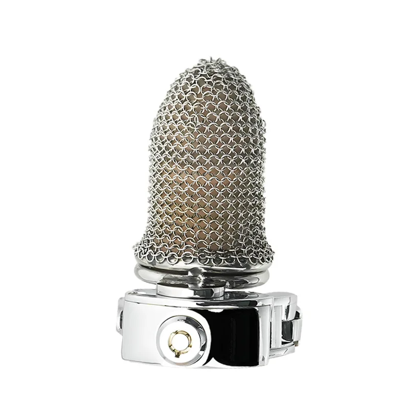 Adjustable Mesh Male Chastity Device Cock Cage Penis Lock Men Loyalty Control Stainless Steel Anti Masturbation BDSM Sex Toy