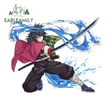 EARLFAMILY 13cm x 10cm Cool Anime Car Stickers for Demon Slayer Car Styling Vinyl JDM VAN Window Trunk Car Accessories