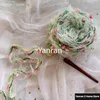 50g Garden Series Hand Mixed Knitting Yarn Green Flower Thread Handmade Crochet Stick Needle Woven Bag Hair Loop Yarn Gift Decor 2