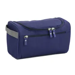 Compact Waterproof Hanging Toiletry and Makeup Organizer Bag (Blue)
