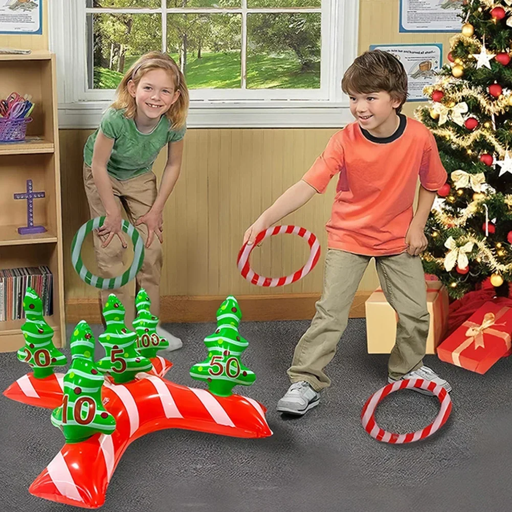 Inflatable Interactive Game Props Christmas Themed Holiday Party Entertainment Props Family Outdoor Games Children's Gifts