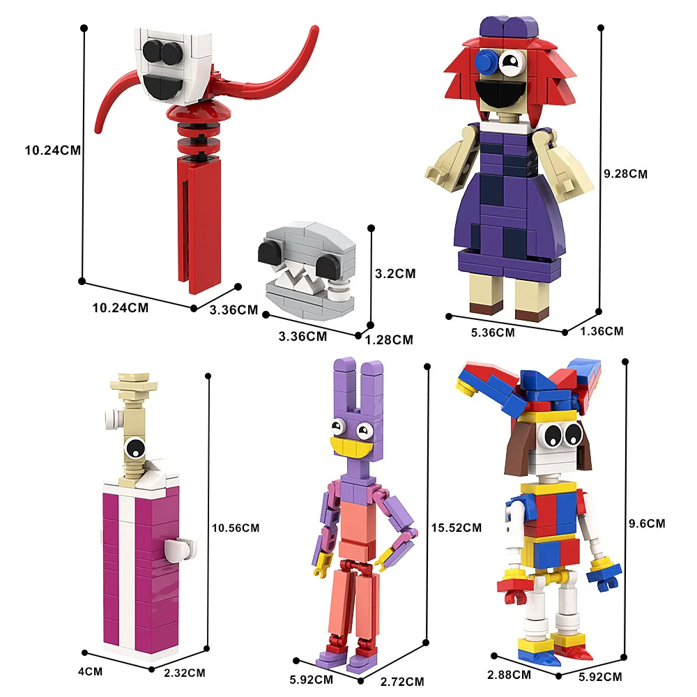 THE AMAZING DIGITAL CIRCUS Animated Movies Character Building Blocks Assembly Toy Room Decoration Ornaments Collection Gifts