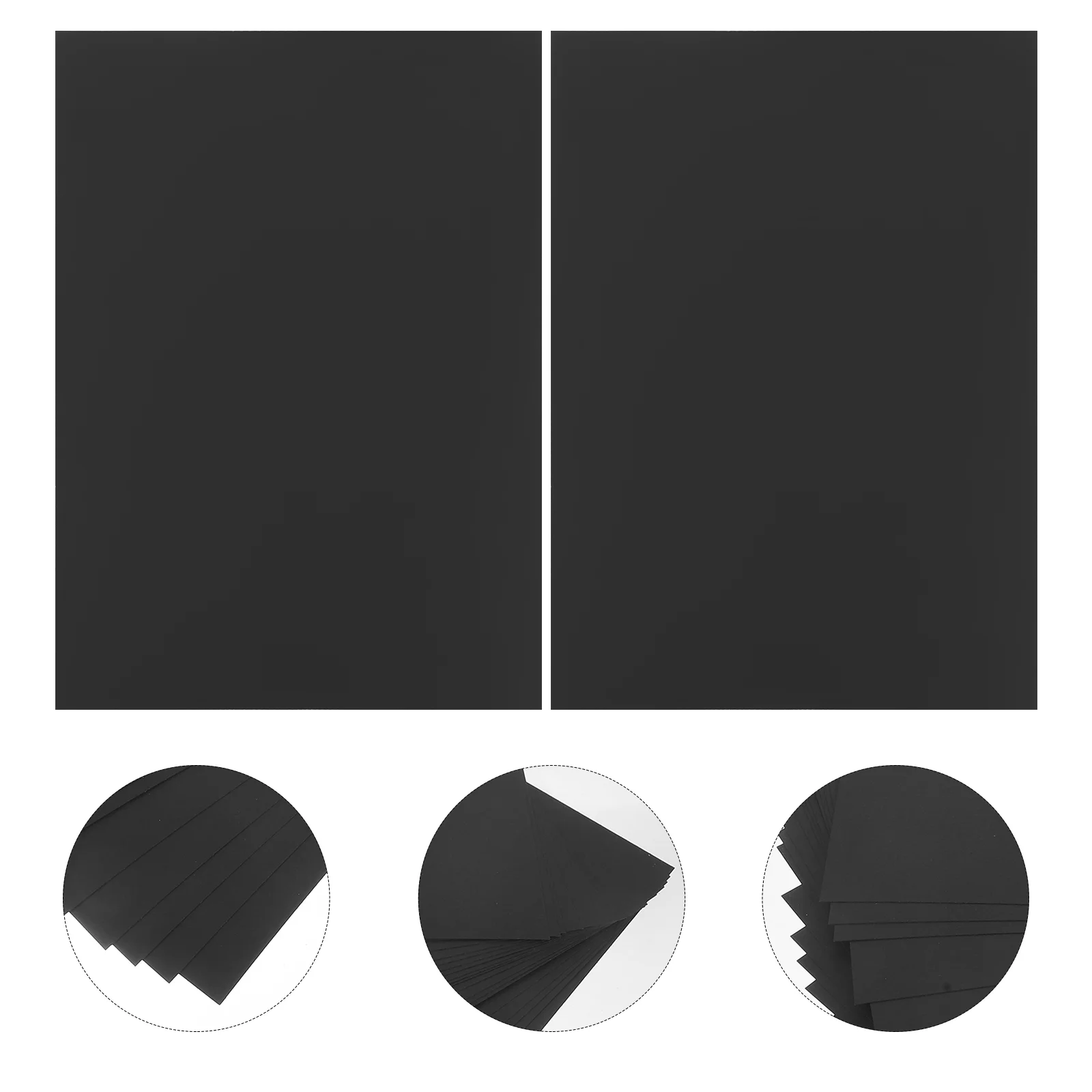 

20 Sheets Black Cardboard A4 Paper Papers Blank for Print Drawing White Cardstock