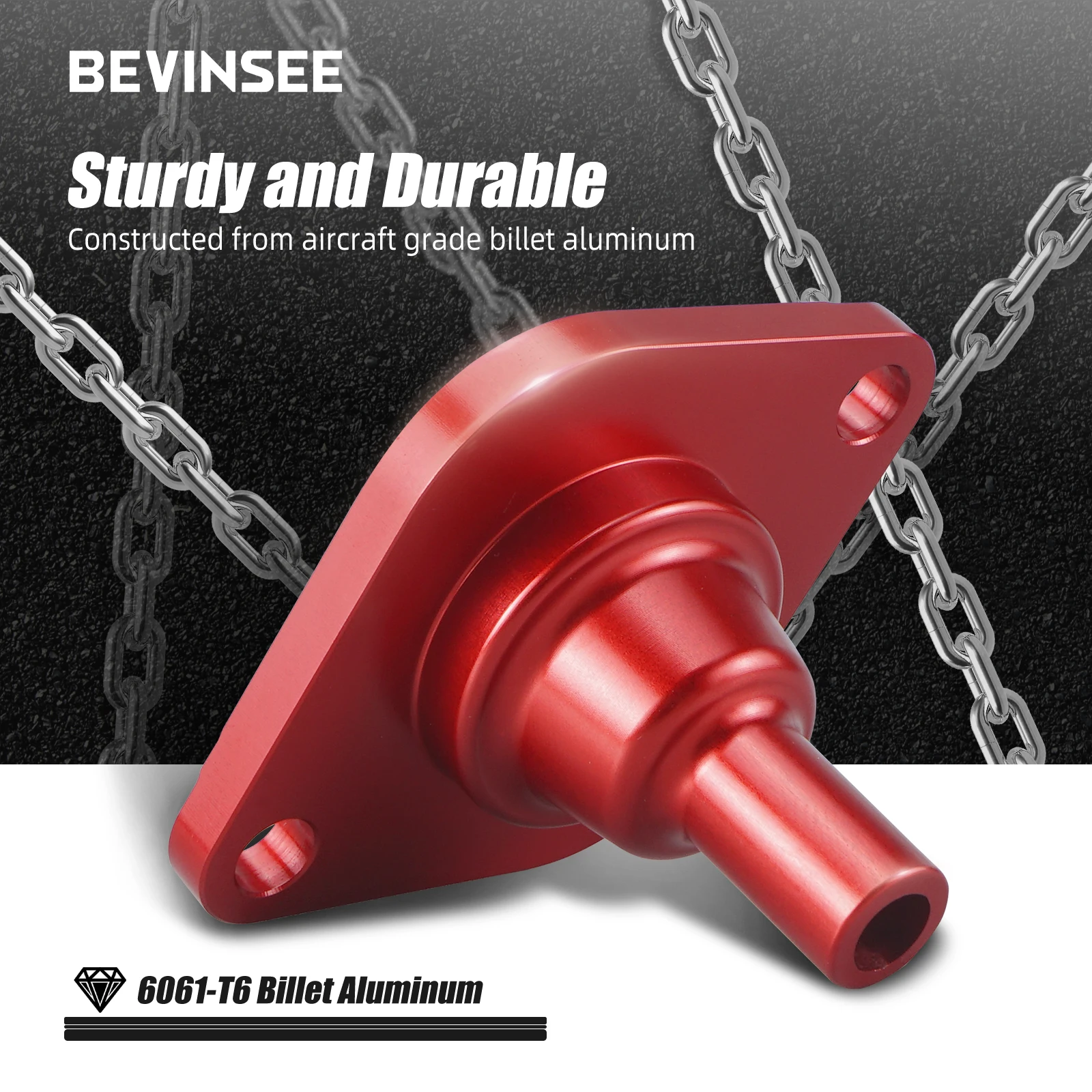 BEVINSEE Aluminium Oil Thermostat Housing Plugs & Lid Cover for BMW N54 N55 S55 for BMW E90 E92 335i E82 E88 135i E60 F10 535i engine compartment panel