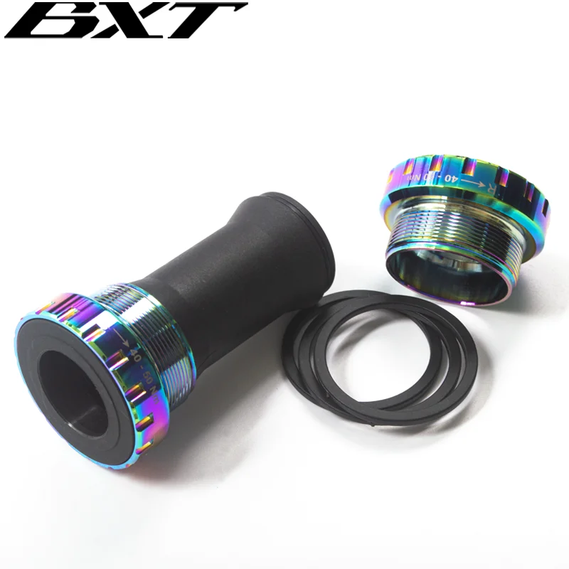 Bicycle Bottom Bracket Bicycle Bottom Bracket 68/73mm MTB Road Bike Bearings BB Cycling Aluminum Alloy Waterproof BSA For 24mm Spindle Crankset Parts