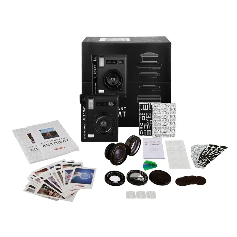 Lomo'Instant Automat South Beach – Fotocamera Istantanea Con 3 Obiettivi, Flash Automatico E Telecomando Per Selfie, Pellicola Instax Mini