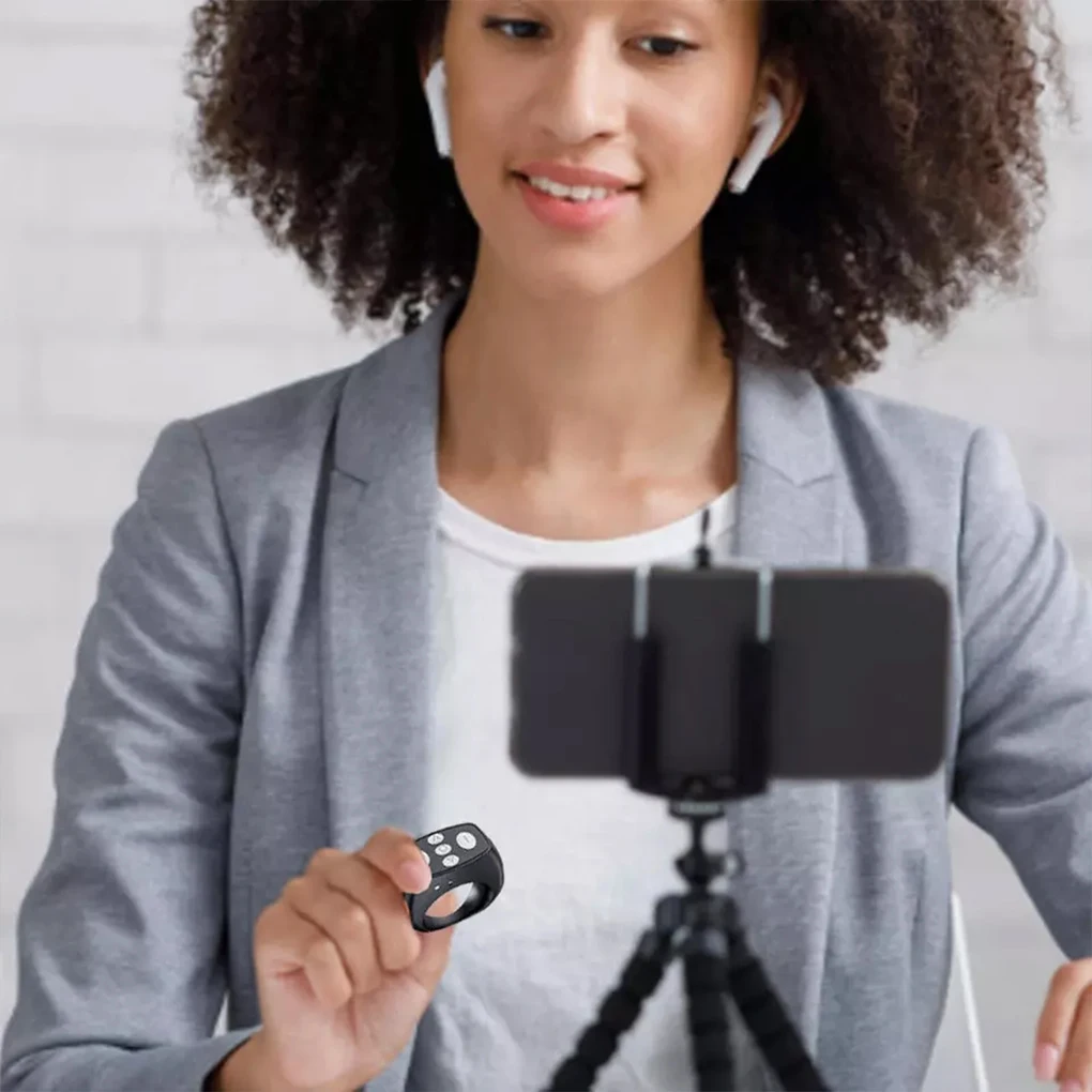 Wireless Bluetooth Mobile Selfie Lazy Artifac Tiktok Remote Control Ring Mobile Phone Bluetooth Controller T For Apple Xiaomi