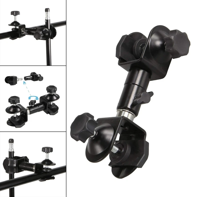 Double Headed U-clamp Camera Tripod Umbrella Fixing Clip Mount Stand Waterproof camera mount clamp
