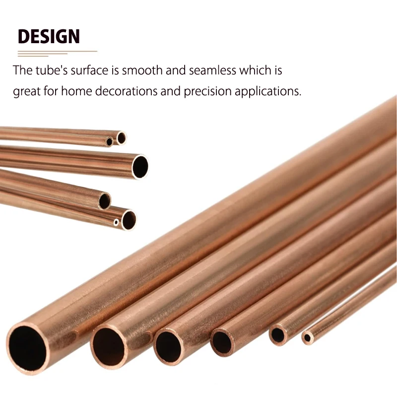 Red copper Tubes OD 2~18mm ID 1~16mm Length 200mm~500mm 1-3pcs copper tube