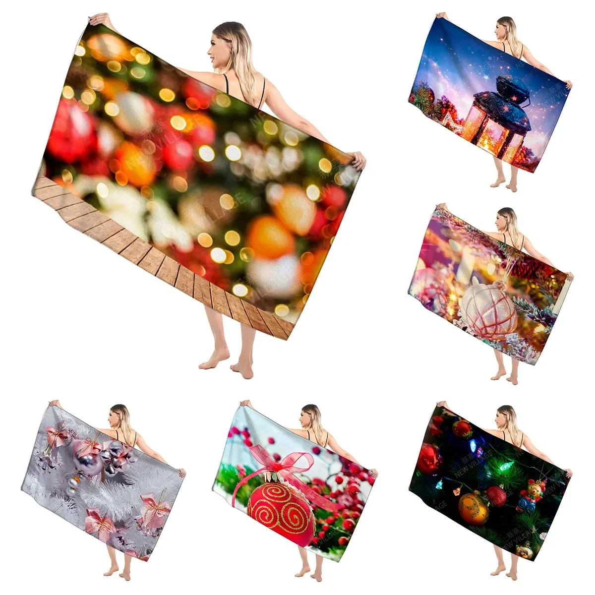 

Home bath around Christmas towels for the body towels bathroom quick drying microfiber beach towel man women large sports towel