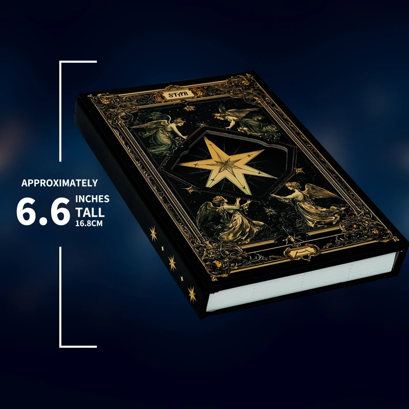 Black Gold Hexagram Tarot Cover Notebook Journal