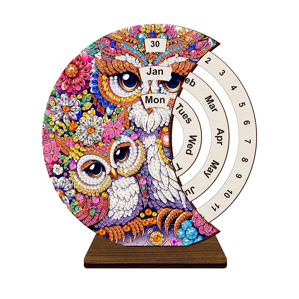 DIY Diamond Painting DIY Diamond Perpetual Calendar Craft Kit - Lion