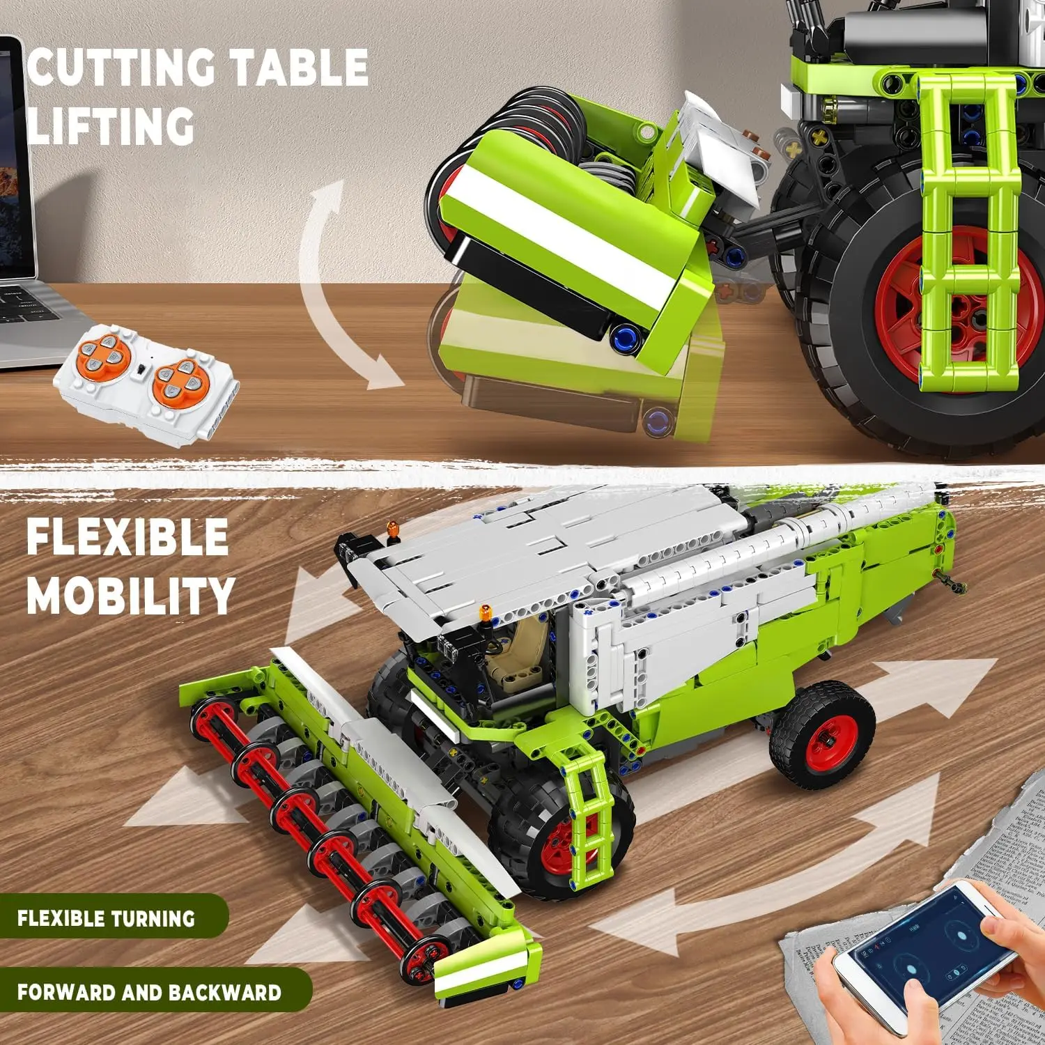 Building Blocks Claas Lexion 760 Lego Technic MOULD KING 17014