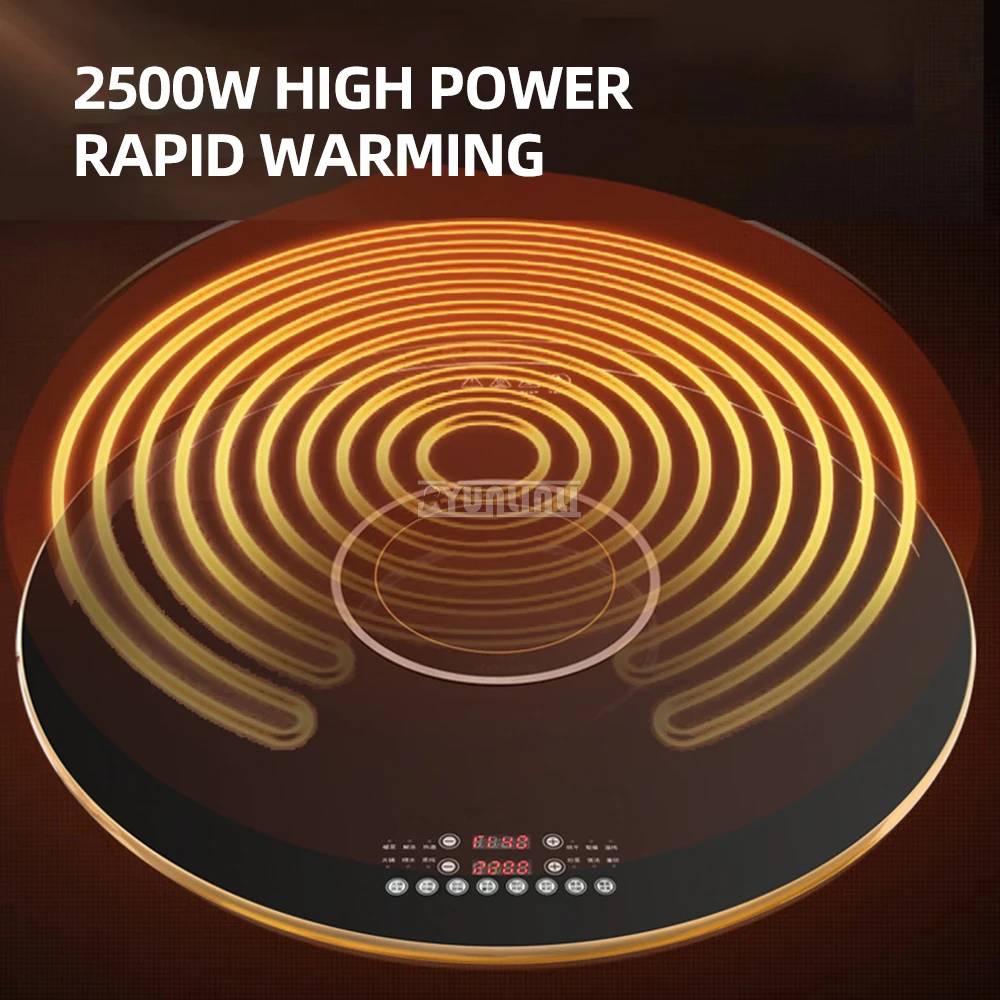 Food Warming Plate 80cm Dishes Warming Table Round Smart Induction Cooker
