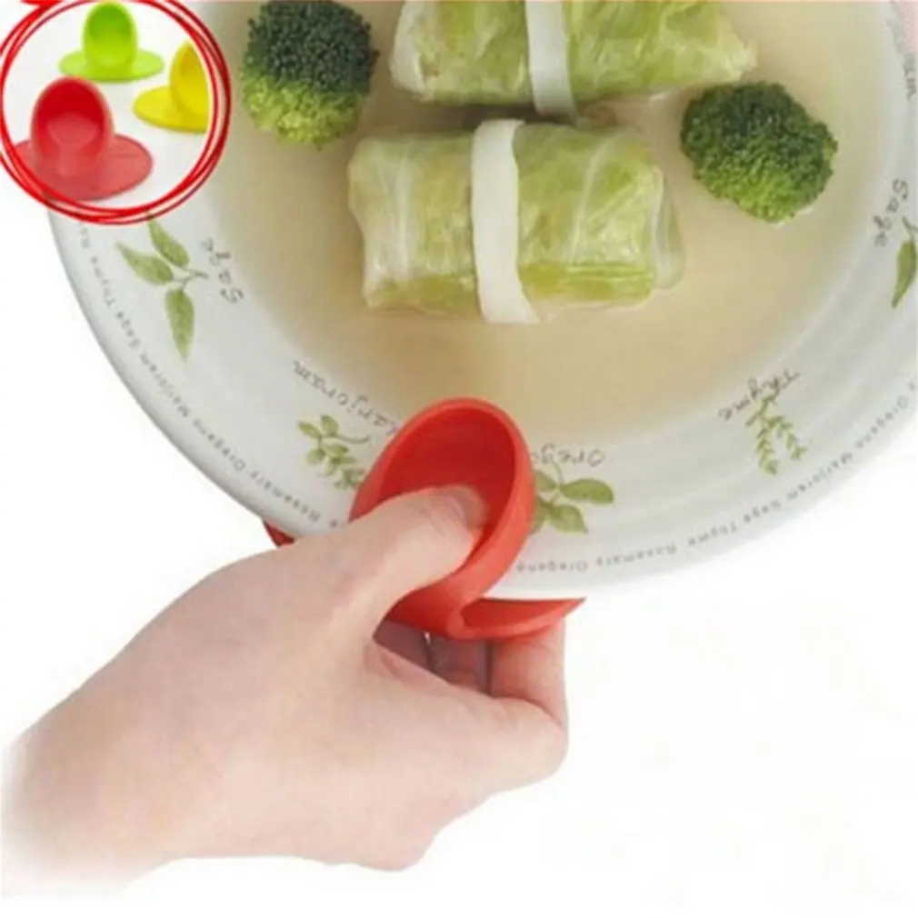 

Kitchen Dishes Silicone Oven Heat Insulated Finger Glove Microwave Oven Mitts Silicone Non-slip Holder Kitchen Accessories